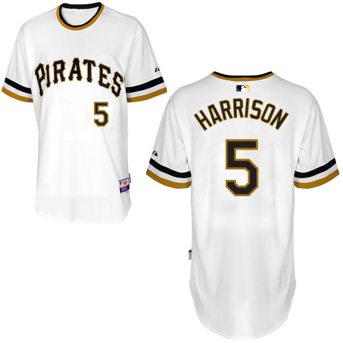 Josh Harrison #5 Youth Baseball Jersey-Pittsburgh Pirates Authentic Alternate White Cool Base MLB Jersey